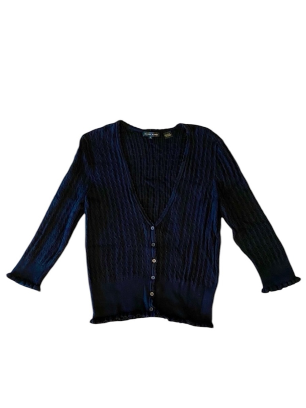 JEANNE PIERRE button cardigan sweater